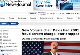 Jason Davis in big News-Journal headline